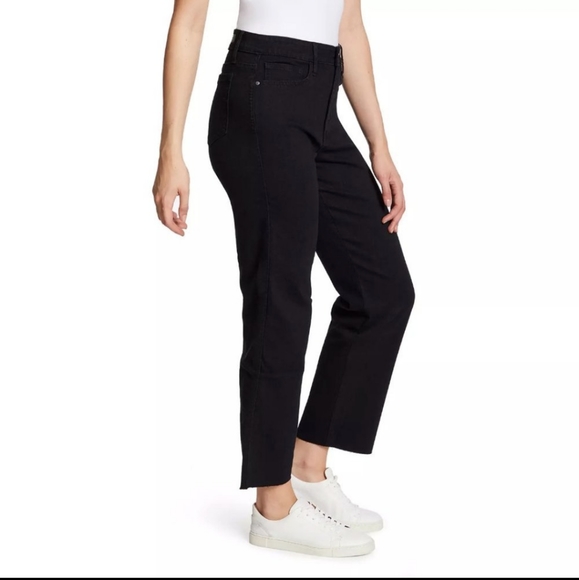 Sanctuary Social Standard High Rise Crop Straight Raw Hem Jeans - Picture 2 of 11